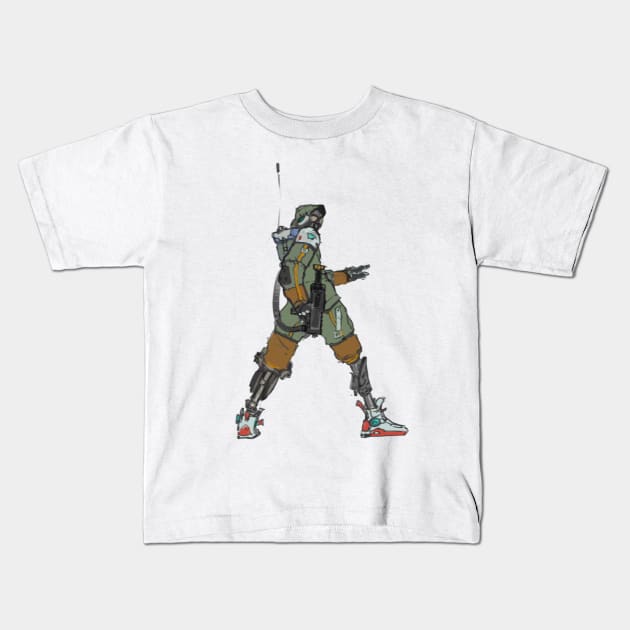 Cyber warrior Kids T-Shirt by zutyn